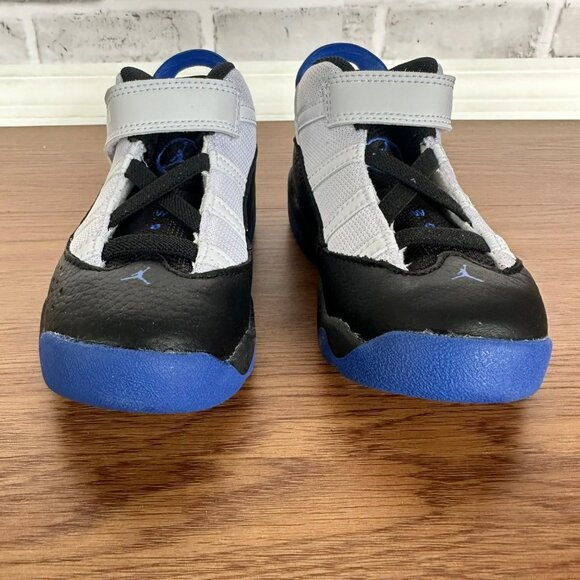 ⭐Rare Nike Jordan 6 Rings TD TODDLER Sz 10C Shoes Sneakers White Blue 323420-142 - Picture 4 of 8